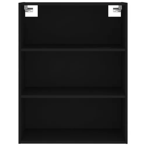  fekete szerelt fa magasszekrény 69,5 x 34 x 180 cm