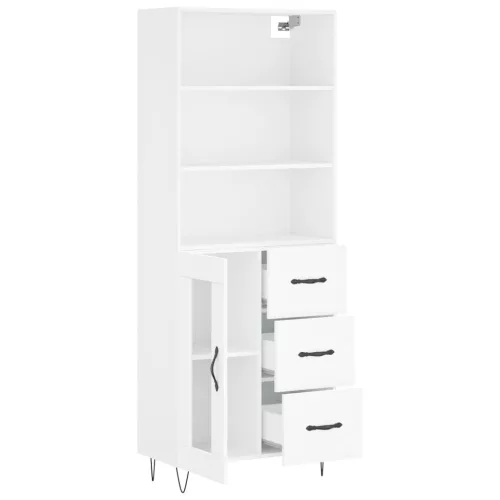  fehér szerelt fa magasszekrény 69,5 x 34 x 180 cm