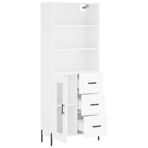  fehér szerelt fa magasszekrény 69,5 x 34 x 180 cm