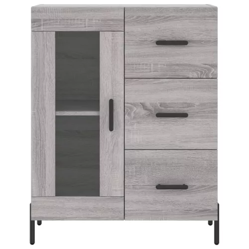  szürke sonoma szerelt fa magasszekrény 69,5 x 34 x 180 cm