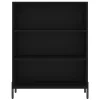  fekete szerelt fa magasszekrény 69,5x32,5x180 cm