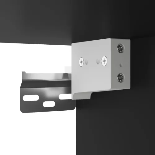  fekete szerelt fa magasszekrény 69,5x32,5x180 cm