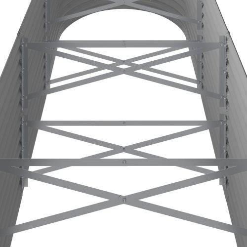  szürke porszórt acél kerti magaságyás 296x80x68 cm