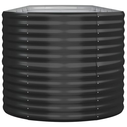  antracitszürke porszórt acél kerti magaságyás 368x80x68 cm