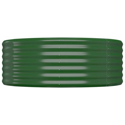  zöld porszórt acél kerti magaságyás 175x100x36 cm