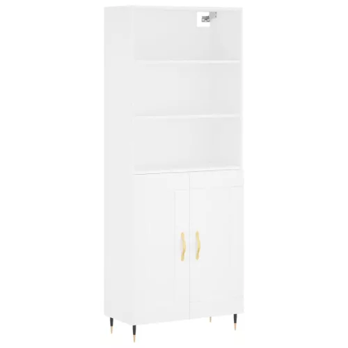  fehér szerelt fa magasszekrény 69,5 x 34 x 180 cm