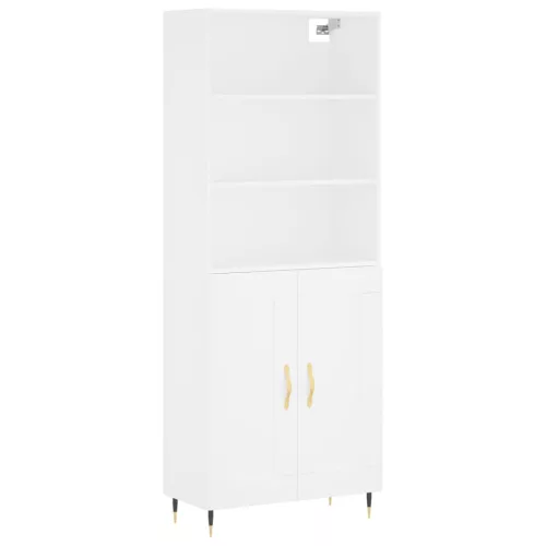  fehér szerelt fa magasszekrény 69,5 x 34 x 180 cm