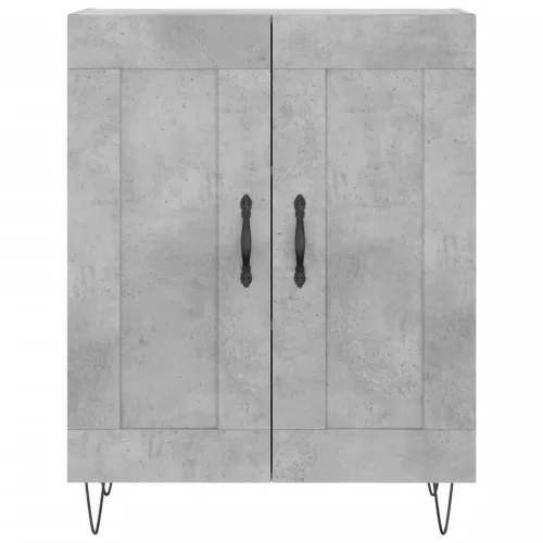  betonszürke szerelt fa magasszekrény 69,5 x 34 x 180 cm