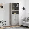  szürke sonoma szerelt fa magasszekrény 69,5 x 34 x 180 cm