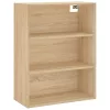  sonoma tölgy szerelt fa magasszekrény 69,5 x 34 x 180 cm