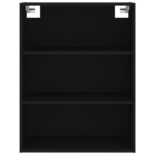  fekete szerelt fa magasszekrény 69,5 x 34 x 180 cm