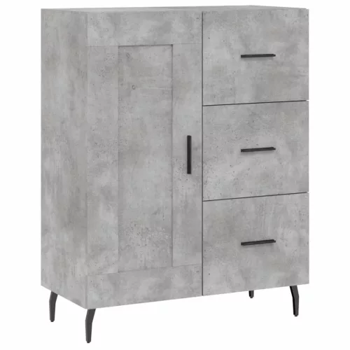  betonszürke szerelt fa magasszekrény 69,5 x 34 x 180 cm