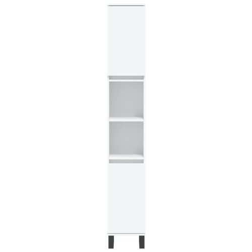  3 részes fehér szerelt fa fürdőszobai bútorszett