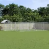 ezüstszínű horganyzott acél kutyakennel tetővel 10x6x2,5 m