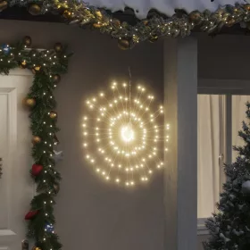  2 db karácsonyi meleg fehér csillagfény 140 db LED 17 cm