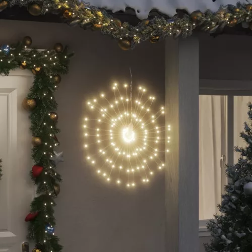  2 db karácsonyi meleg fehér csillagfény 140 db LED 17 cm