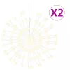  2 db karácsonyi meleg fehér csillagfény 140 db LED 17 cm