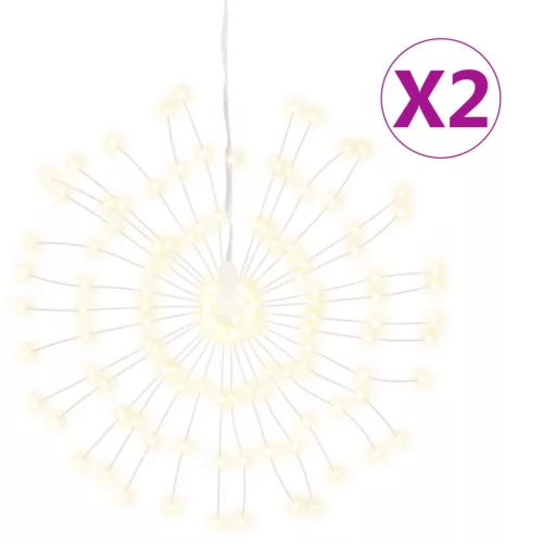  2 db karácsonyi meleg fehér csillagfény 140 db LED 17 cm
