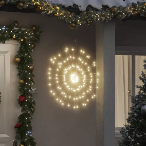  8 db karácsonyi meleg fehér csillagfény 140 db LED 17 cm