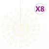  8 db karácsonyi meleg fehér csillagfény 140 db LED 17 cm