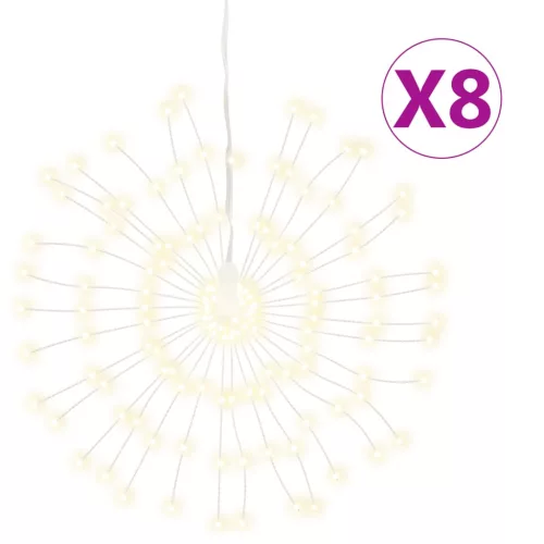  8 db karácsonyi meleg fehér csillagfény 140 db LED 17 cm