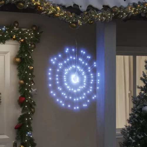  2 db karácsonyi hideg fehér csillagfény 140 db LED 17 cm