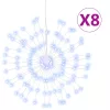  8 db karácsonyi hideg fehér csillagfény 140 db LED 17 cm