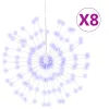  8 db karácsonyi kék csillagfény 140 db LED 17 cm