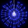  8 db karácsonyi kék csillagfény 140 db LED 17 cm