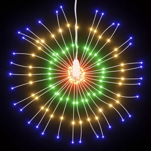  2 db karácsonyi többszínű csillagfény 140 db LED 17 cm
