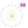  8 db karácsonyi többszínű csillagfény 140 db LED 17 cm