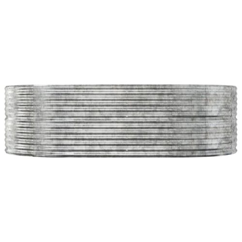  ezüstszínű horganyzott acél kerti magaságyás 212 x 140 x 68 cm