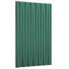  12 db zöld horganyzott acél tetőpanel 60 x 36 cm