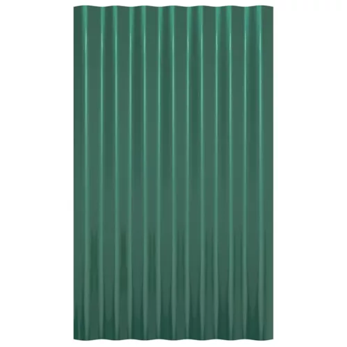  12 db zöld horganyzott acél tetőpanel 60 x 36 cm