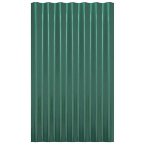  36 db zöld porszórt acél tetőpanel 60x36 cm