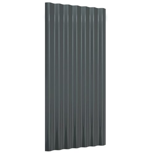  12 db antracitszürke porszórt acél tetőpanel 80x36 cm