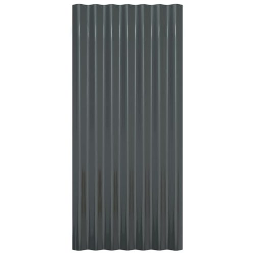  12 db antracitszürke porszórt acél tetőpanel 80x36 cm