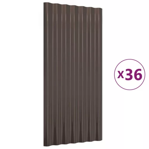  36 db barna porszórt acél tetőpanel 80x36 cm