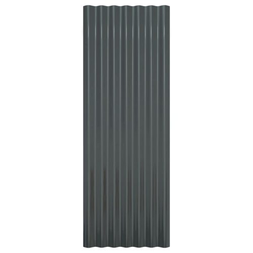  12 db antracitszürke porszórt acél tetőpanel 100 x 36 cm