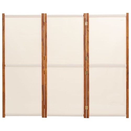 fehér 3 paneles térelválasztó 210 x 180 cm