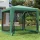  zöld HDPE rendezvénysátor 4 hálós oldalfallal 2,5x2,5 m