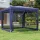 kék HDPE rendezvénysátor 4 hálós oldalfallal 3x3 m