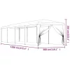  kék HDPE rendezvénysátor 10 hálós oldalfallal 3 x 12 m