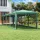  zöld HDPE rendezvénysátor 10 hálós oldalfallal 3x12 m