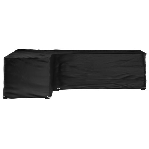  L-alakú kerti bútorhuzat 16 fűzőlyukkal 210 x 260 x 80 cm