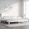  fehér tömör fenyőfa ágy matrac nélkül 200 x 200 cm