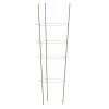  5 db zöld acél kerti növénytámasz 4 gyűrűvel 90 cm