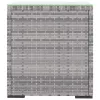  szürke polyrattan és edzett üveg kisasztal 40 x 37 x 40,5 cm