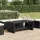 fekete polyrattan dohányzóasztal 100 x 50 x 40 cm