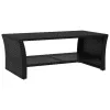  fekete polyrattan dohányzóasztal 100 x 50 x 40 cm